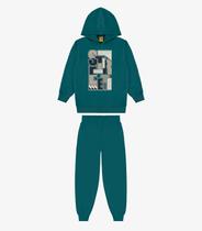 Conjunto Blusão Com Capuz E Calça Rovi Kids Verde Conjunto Blusão Com Capuz E Calça Rovi Kids Verde