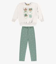 Conjunto Blusão Com Legging Menina Rovi Kids Bege