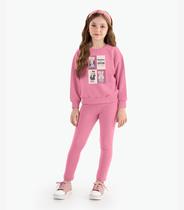 Conjunto Blusão Com Legging Menina Rovi Kids Rosa