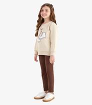Conjunto Blusão Com Legging Molecotton Rovi Kids Bege Conjunto Blusão Com Legging Molecotton Rovi Kids Bege