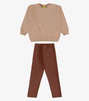 Conjunto Blusão com Legging Rovi Kids Marrom