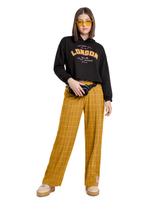 Conjunto Blusão Cropped e Calça Wide Leg Juvenil Gloss