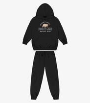 Conjunto Blusão de Capuz e Calça Moletom Rovi Kids Preto