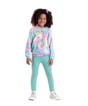 Conjunto Blusão e Calça Infantil Unicórnio Menina Tie Dye Conjunto Blusão e Calça Infantil Unicórnio Menina Tie Dye