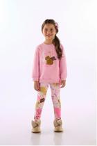 Conjunto blusão e calça molecotton peluciado rosa capivara Conjunto blusão e calça molecotton peluciado rosa capivara