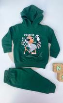 Conjunto Blusão e Calça Moletom Bebê Menino Alenice Verde P