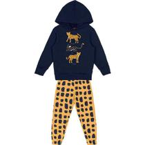 Conjunto Blusão e Calça Moletom Marinho Kyly Conjunto Blusão e Calça Moletom Marinho Kyly