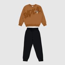 Conjunto Blusão e Calça Moletom Peluciado C/Punho Menino Conjunto Blusão e Calça Moletom Peluciado C/Punho Menino