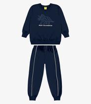 Conjunto Blusão e Calça Moletom Rovi Kids Azul Conjunto Blusão e Calça Moletom Rovi Kids Azul