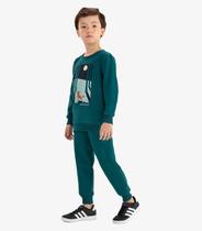 Conjunto Blusão e Calça Moletom Rovi Kids Verde