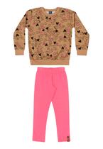 Conjunto Blusão e Legging Infantil Menina Bee Loop