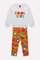 Conjunto Blusão e Legging Menina Estampa Flores Kyly