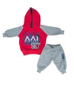 Conjunto Blusão Longo Calça Vermelho Menino Passagem Secreta Conjunto Blusão Longo Calça Vermelho Menino Passagem Secreta