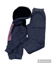 Conjunto Blusão Moletom Capuz Forrado menina 14 16 18 anos TWO COLORS veste 6 8 10 anos