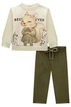 Conjunto Blusão Moletom e Legging Veludo Quentinho Menina Conjunto Blusão Moletom e Legging Veludo Quentinho Menina