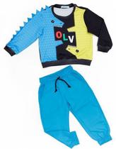 Conjunto Blusão Sublimado e Detalhe na Manga e Calça Jogger Oliver
