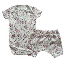 Conjunto Body Alcinha Roupa Bebê Menina Verão Short Infantil