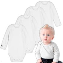 Conjunto Body Algodao Manga Longa Cores Neutras