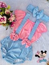 Conjunto Body Bebe Jardineira Infantil Macacão Salopete