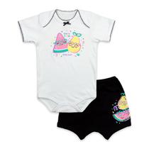 Conjunto Body Bebê Manga Curta Fofinhas Conjunto Body Bebê Manga Curta Fofinhas