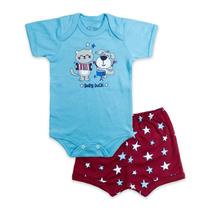 Conjunto Body Bebê Manga Curta Friends