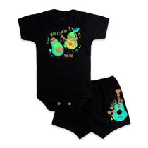 Conjunto Body Bebê Manga Curta Música Conjunto Body Bebê Manga Curta Música