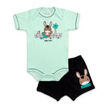 Conjunto Body Bebê Manga Curta Skate Farm