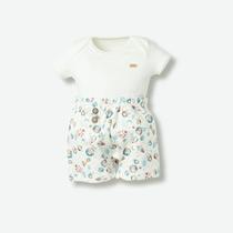 Conjunto Body Bebê Menino Curto Short Espacial Off White-Hug Tamanho:MCor:Bege Conjunto Body Bebê Menino Curto Short Espacial Off White-Hug Tamanho:MCor:Bege