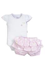 Conjunto Body Bebê Rosa Anjos Baby