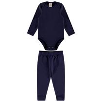 Conjunto Body bebe termico básico calça peluciada inverno