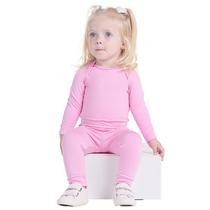 Conjunto Body bebe termico básico calça peluciada inverno