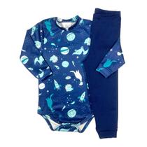 Conjunto Body Calça Infantil Térmico Segunda Pele Peluciado