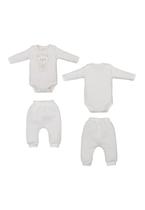 Conjunto Body Calça Marfim Menina Upi Uli Conjunto Body Calça Marfim Menina Upi Uli
