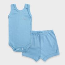 Conjunto Body Cavado Bebê em Malha Lisa - Baby Duck Conjunto Body Cavado Bebê em Malha Lisa - Baby Duck