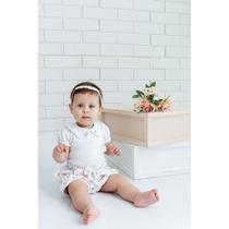Conjunto Body com Gola Bordada e Shorts com Pompom em Algodão Egípcio para bebês- Mini Bear Conjunto Body com Gola Bordada e Shorts com Pompom em Algodão Egípcio para bebês- Mini Bear