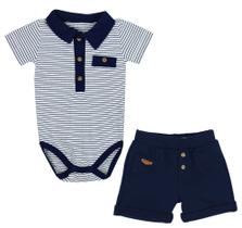 Conjunto Body Com Shorts Marine Marinho - Grow Up