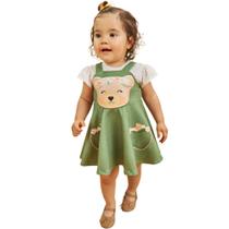 Conjunto body cotton com salopete fly tech urso infanti Conjunto body cotton com salopete fly tech urso infanti