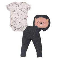 Conjunto Body Culote Bebê Menina Algodão Estampado Upi Uli Conjunto Body Culote Bebê Menina Algodão Estampado Upi Uli