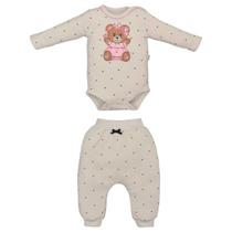 Conjunto Body Culote Bebê Menina Lilian Inverno Upi Uli - Conjunto Body Culote Bebê Menina Lilian Inverno Upi Uli -