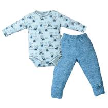 Conjunto Body Culote Bebê Menino Estampado Esportes Upi Uli