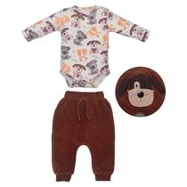 Conjunto Body Culote Bebê Menino Ultrasoft Leo Upi Uli -