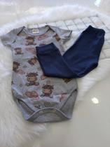 Conjunto Body e calça 100% algodão Roby Kids Tam. G