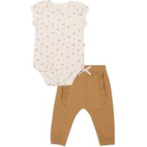 Conjunto Body e Calça Fem Bebê Nini e Bambini