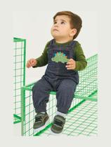 Conjunto body e jardineira alça dino luc.boo