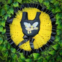 Conjunto Body e Saia de Tule Fantasia de Festa Carnaval Halloween Abelha Rainha Conjunto Body e Saia de Tule Fantasia de Festa Carnaval Halloween Abelha Rainha