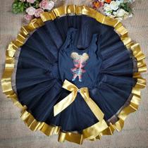 Conjunto Body e Saia de Tule Infantil Juvenil Fantasia Carnaval Halloween Boneca LoL