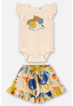 Conjunto Body e Short Bebê Menina Up Baby Conjunto Body e Short Bebê Menina Up Baby