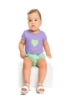 Conjunto Body E Shorts Menina Cotton Leve Com Estampa Fofa