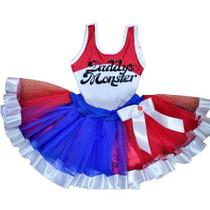 Conjunto Body Fantasia Infantil Carnaval Halloween Fantasia Arlequina