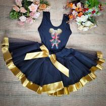 Conjunto Body Fantasia Infantil Halloween Carnaval Lol Com Saia De Tulê